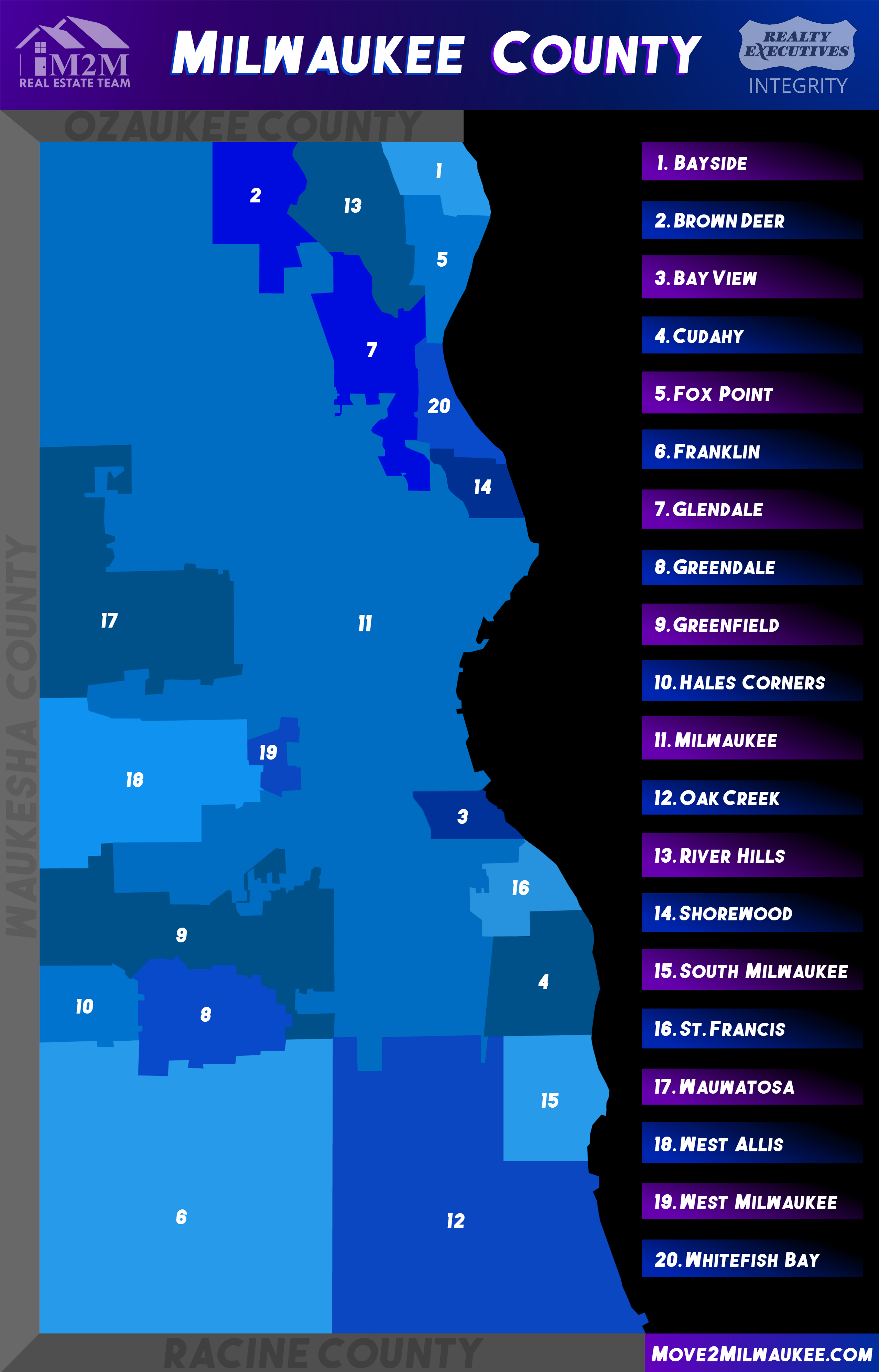 Milwaukee County Municipalities Map